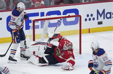 nhl playoff game 1|Bobrovsky, Panthers shut out Oilers in Game 1 of Stanley Cup Final.